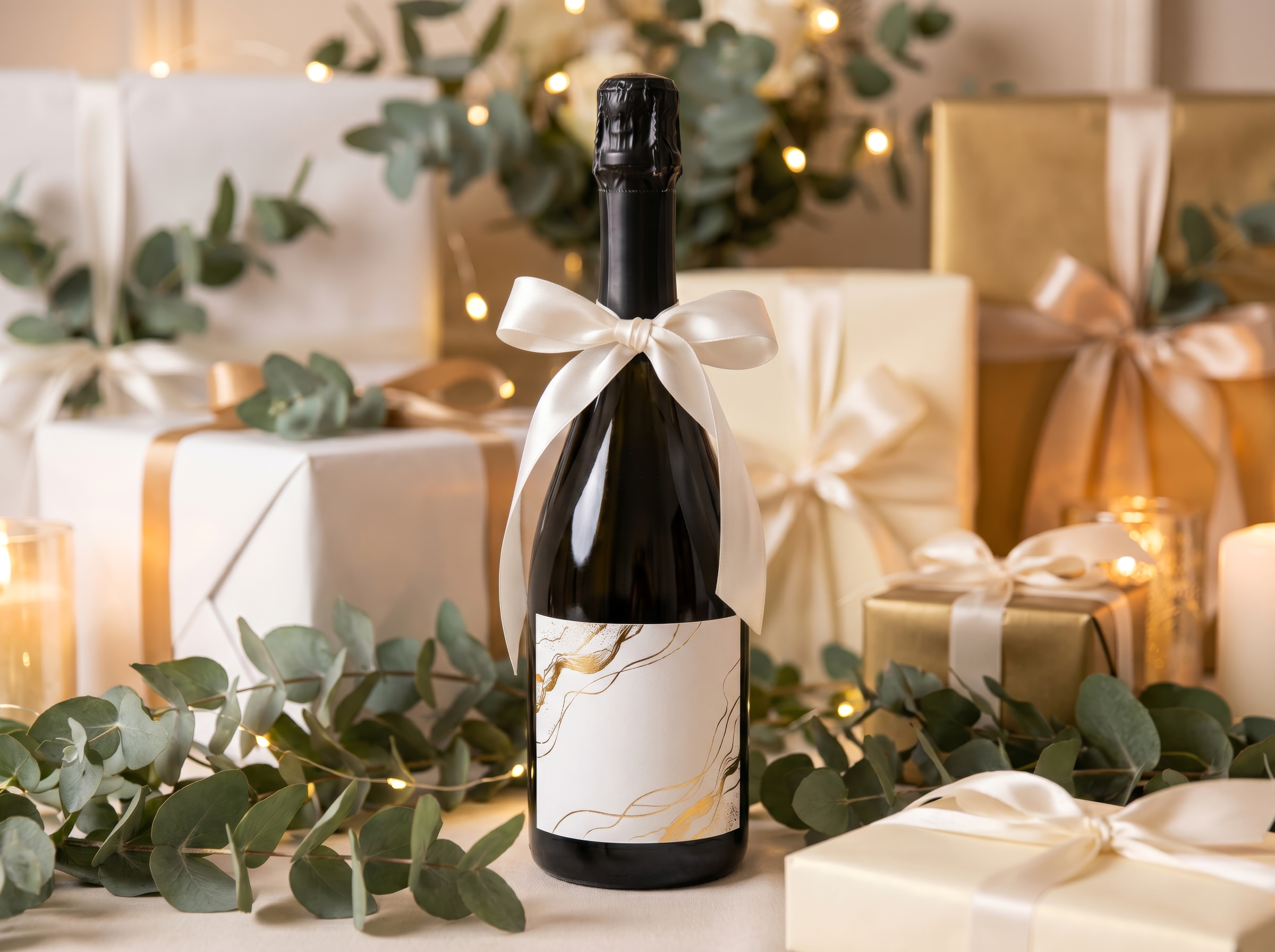 Individueller Sekt mit Eigenetikett