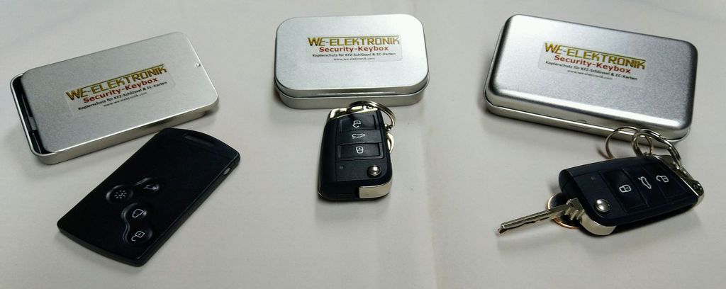 WE-Security-Keybox – Kopierschutz für KFZ-Schlüssel und EC-Karten
