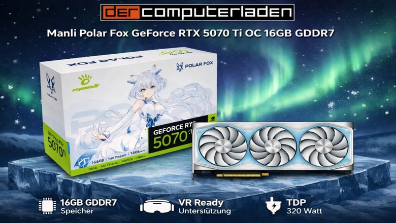 Manli Polar Fox GeForce RTX 5070 Ti OC 16 GB GDDR7