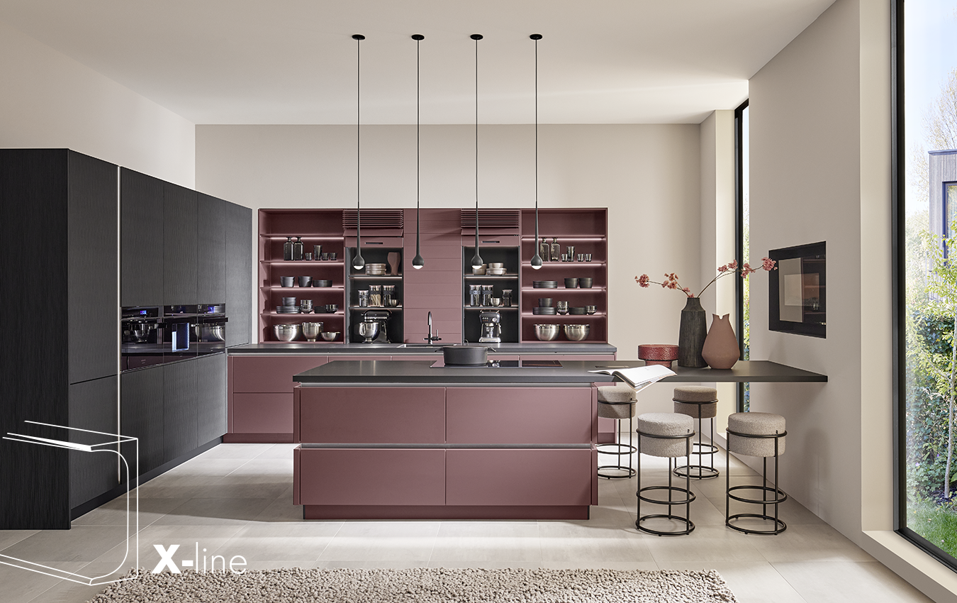 X-line handle-free kitchen