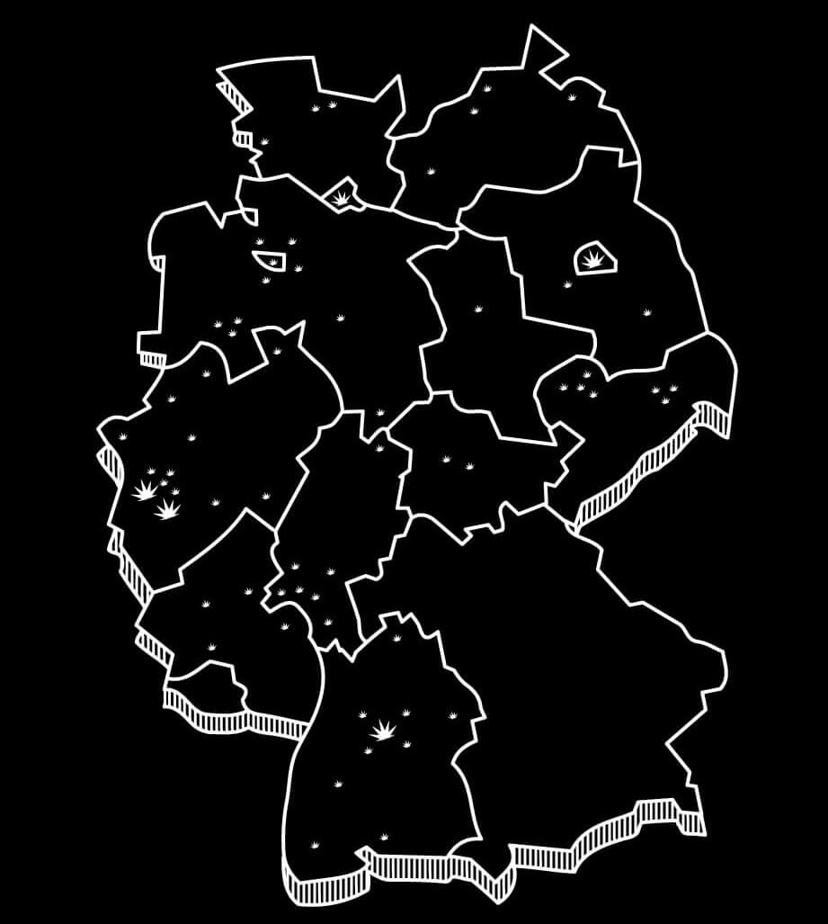 Karte: Vertriebsgebiet Deutschland