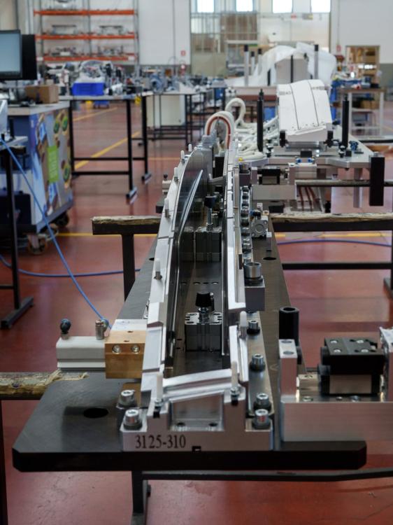 Werkzeugarbeitsbereich einer Schweißmaschine