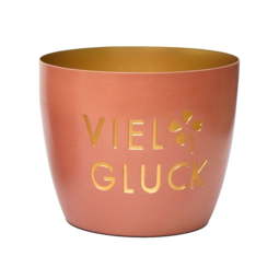 Windlichtschale Viel Glück