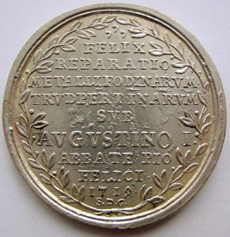 Original Gedenkmünze zur Wiedererrichtung der trudpertinischen Bergwerke 1719