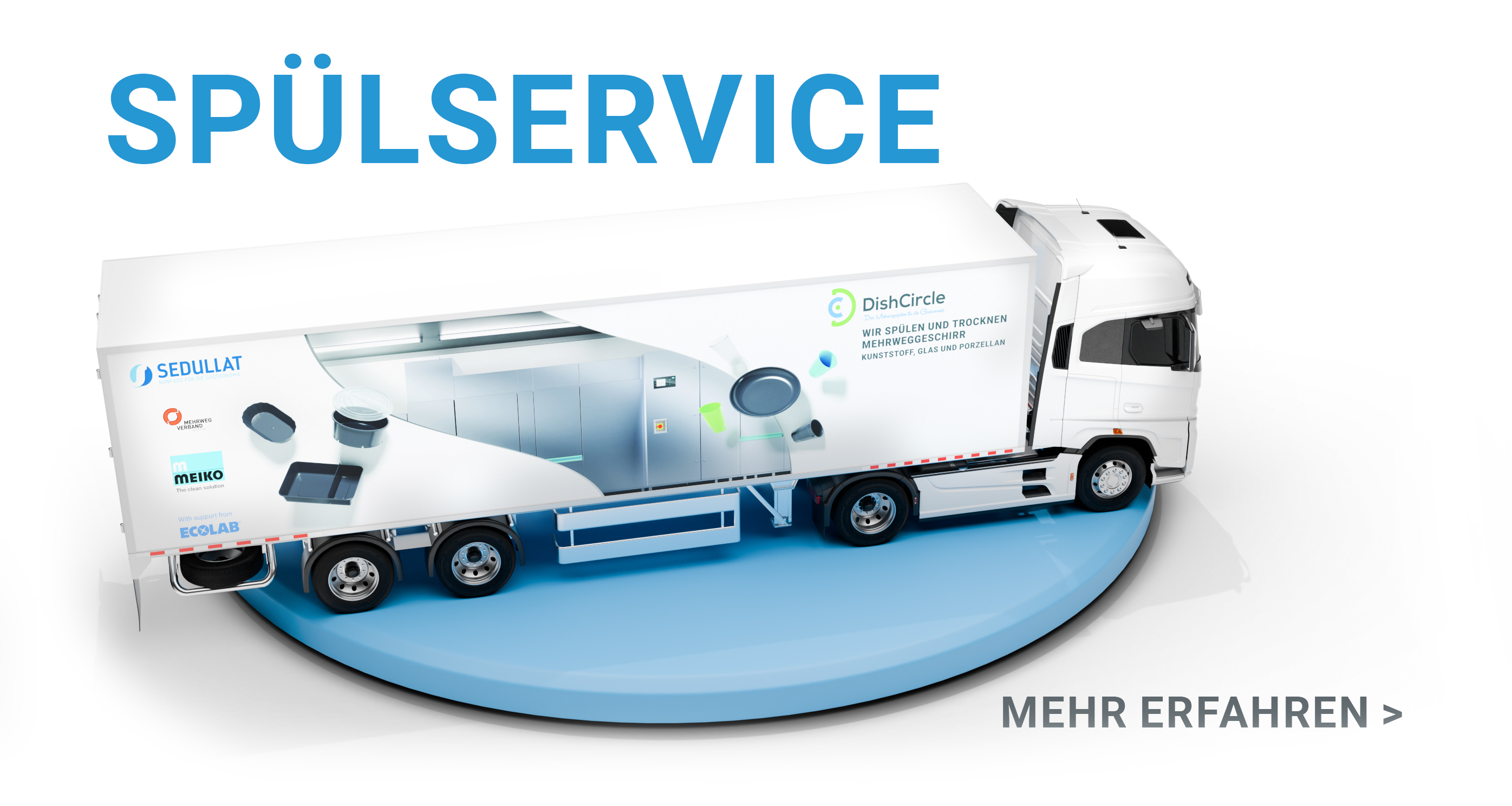 Spülservice mit mobiler Spülstraße
