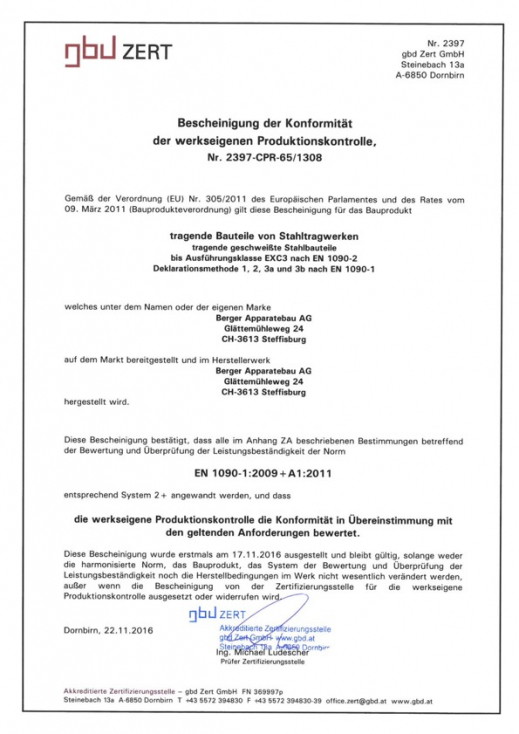 Zertifikat EN 1090-2 EXC3 (Z16_0935)