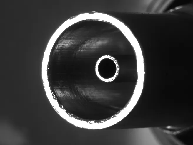 Concentricity measurement on a test part