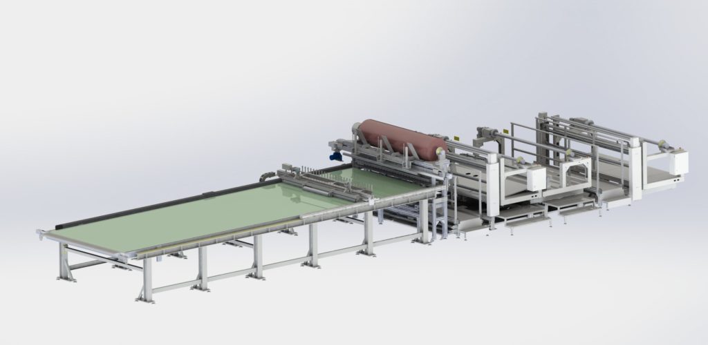 Abwickler- und Legemaschine