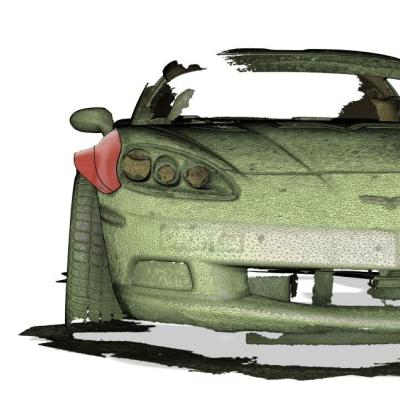 Corvette C6 3D-Scan, Frontansicht