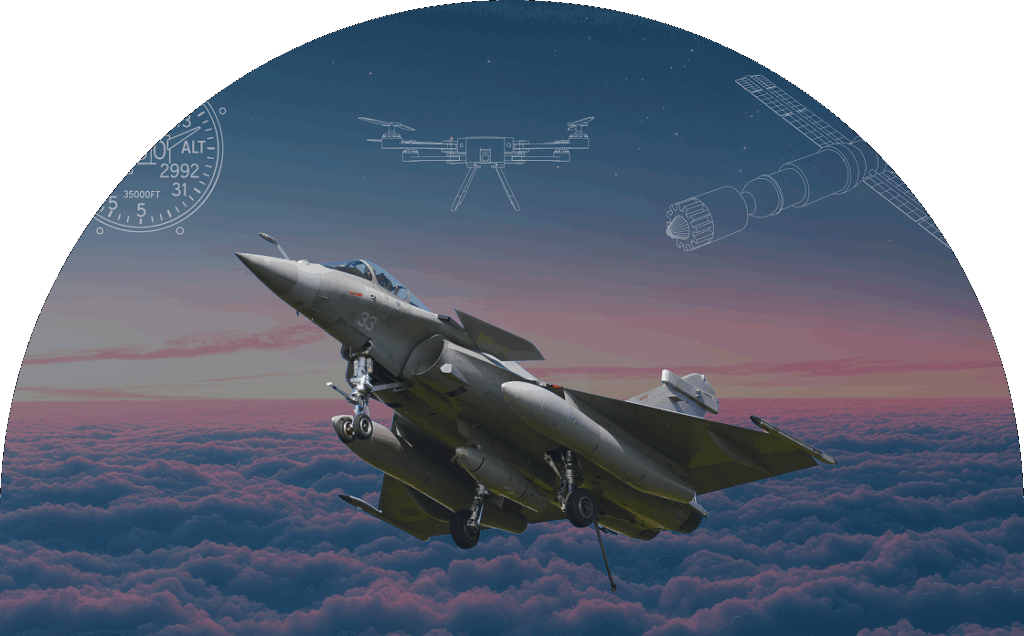 Komponenten für Luftfahrtinstrumentation (Altimetrie) und Verteidigungssysteme (Gyroskope,