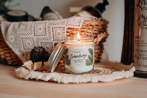 Stone pine candle