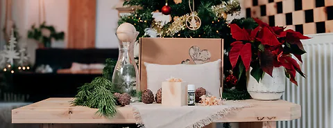 Gift boxes with stone pine products