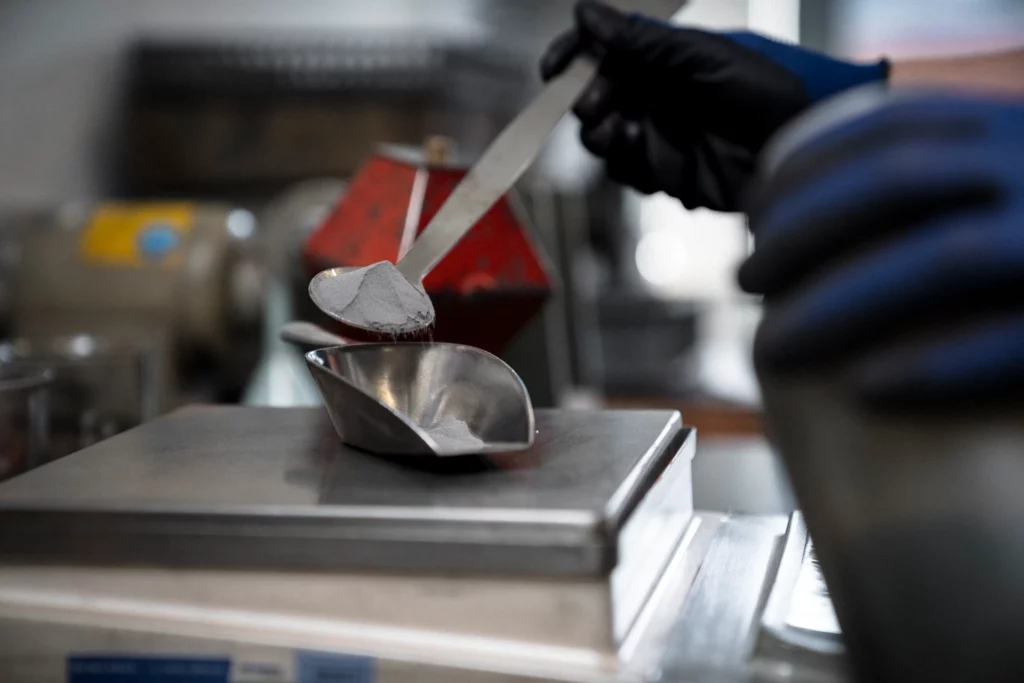 Mischen von Metallpulvern für die Werkstoffherstellung