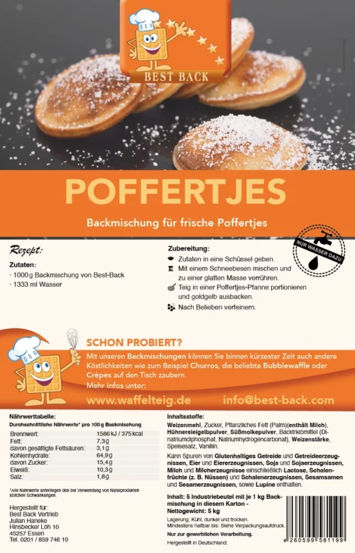Label Poffertjes – Best-Back Vertrieb
