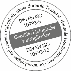 Geprüfte biologische Verträglichkeit nach DIN EN ISO 10993-5