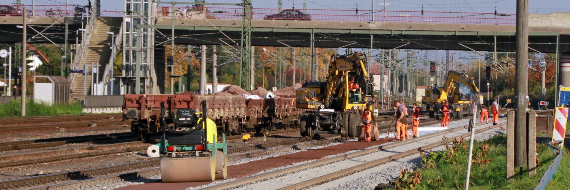 Track construction site