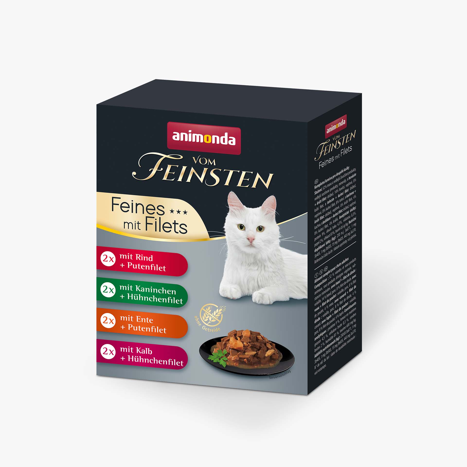 Vom Feinsten Adult Feine Vielfalt mit Filets, Katzen-Nassfutter