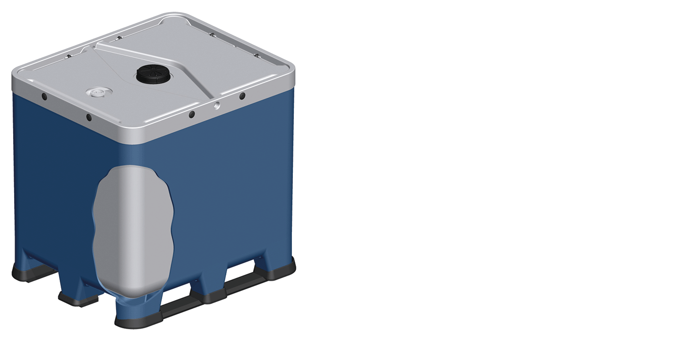 Rikutec-Poly IBC Container mit Auffangwanne
