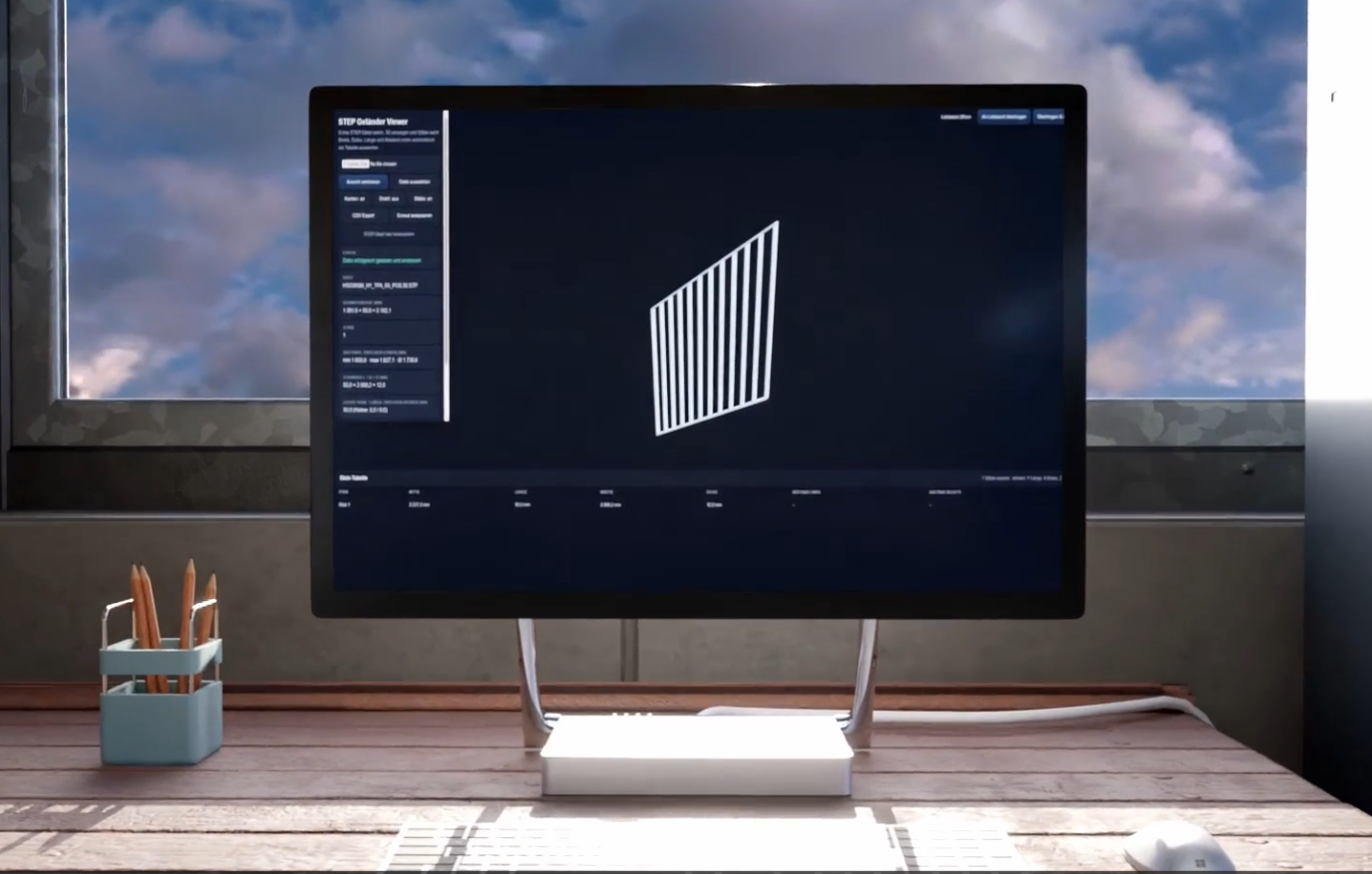 Geländer Wizard Pro – Eingabemaske der BaluSync Control Suite
