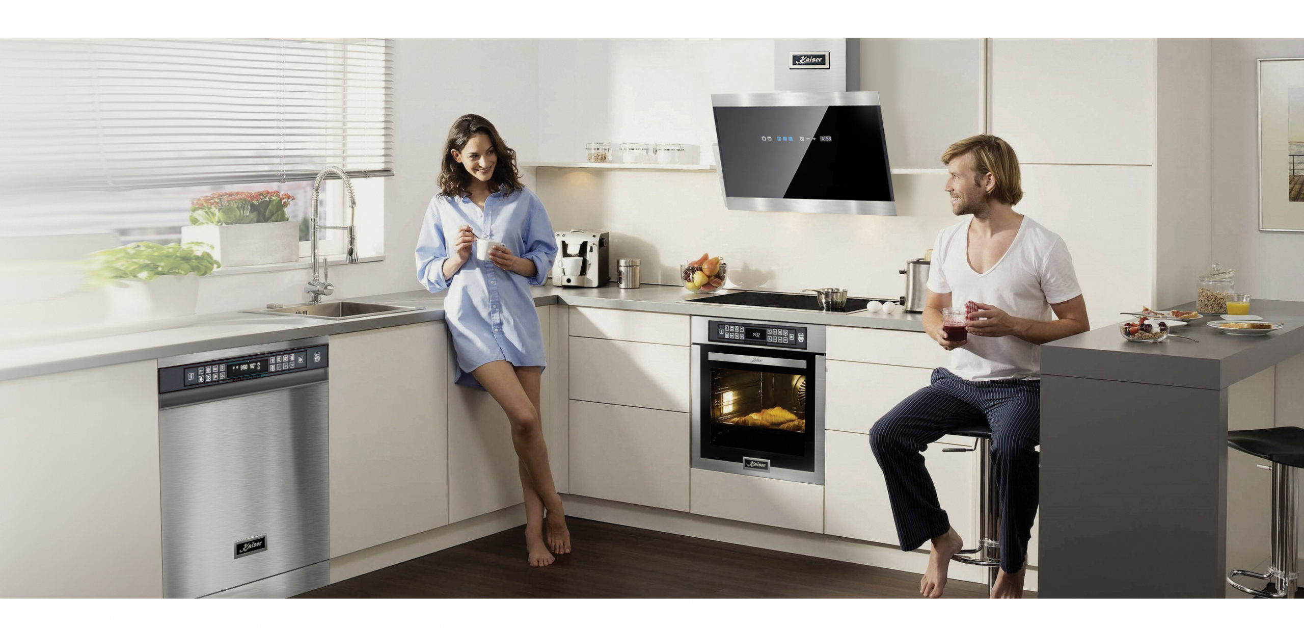 Kaiser built-in appliances in the kitchen