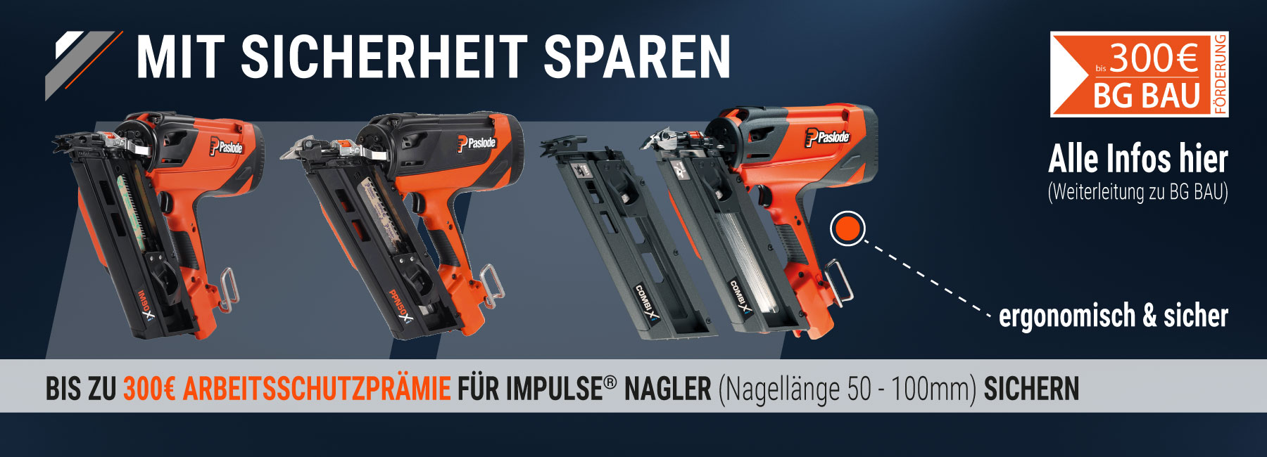 Paslode IMPULSE – BG BAU Förderung