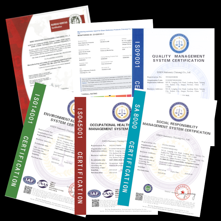 Zertifikate: ISO 9001, ISO 14001, ISO 45001, SA 8000, amfori BSCI