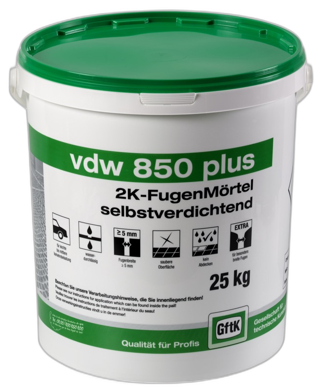 vdw 850 plus – 2K-FugenMörtel selbstverdichtend