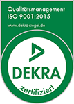 DEKRA-Siegel – zertifizierte CNC-Metallbearbeitung