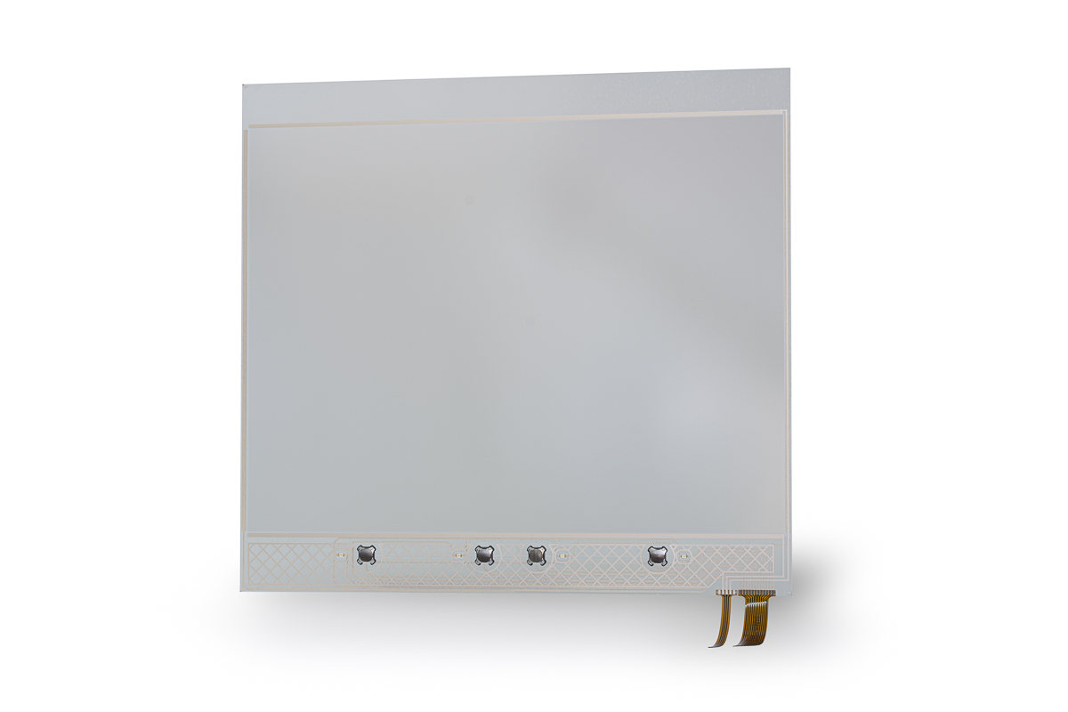Resistiver Touchscreen mit Anschlusskabeln