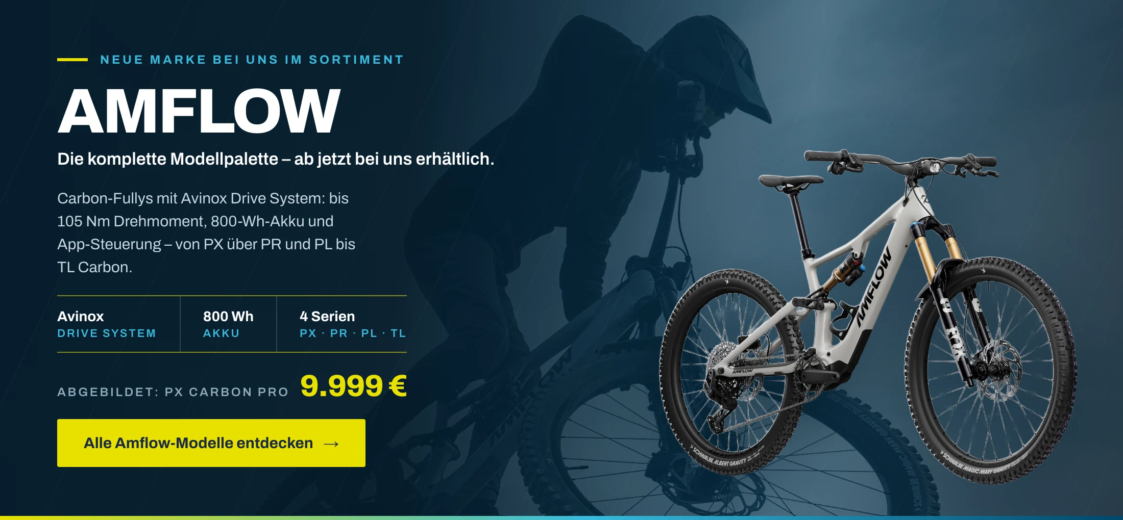 Amflow E-Mountainbikes mit Avinox Drive System