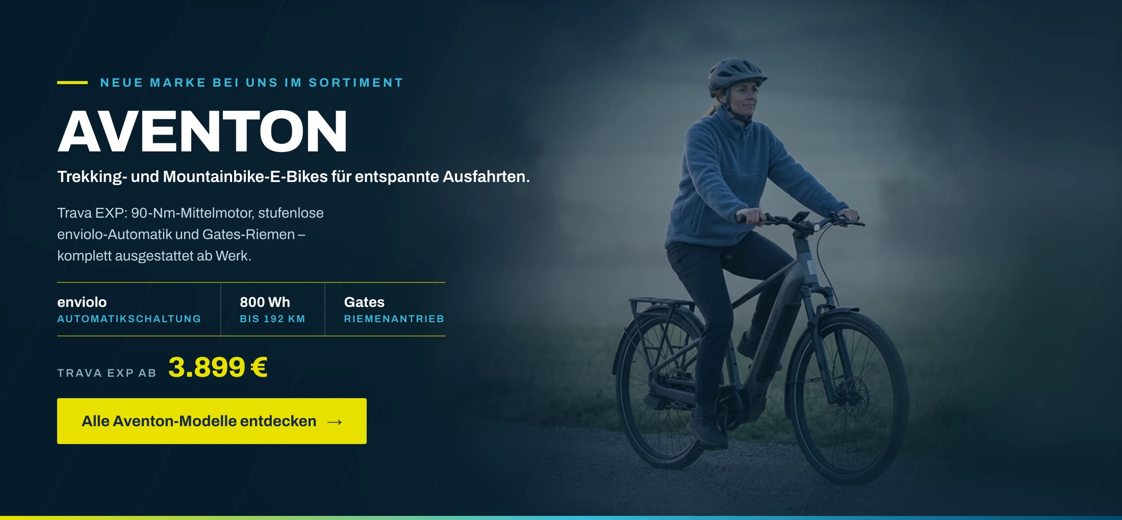 Aventon Trekking- und Mountainbike-E-Bikes