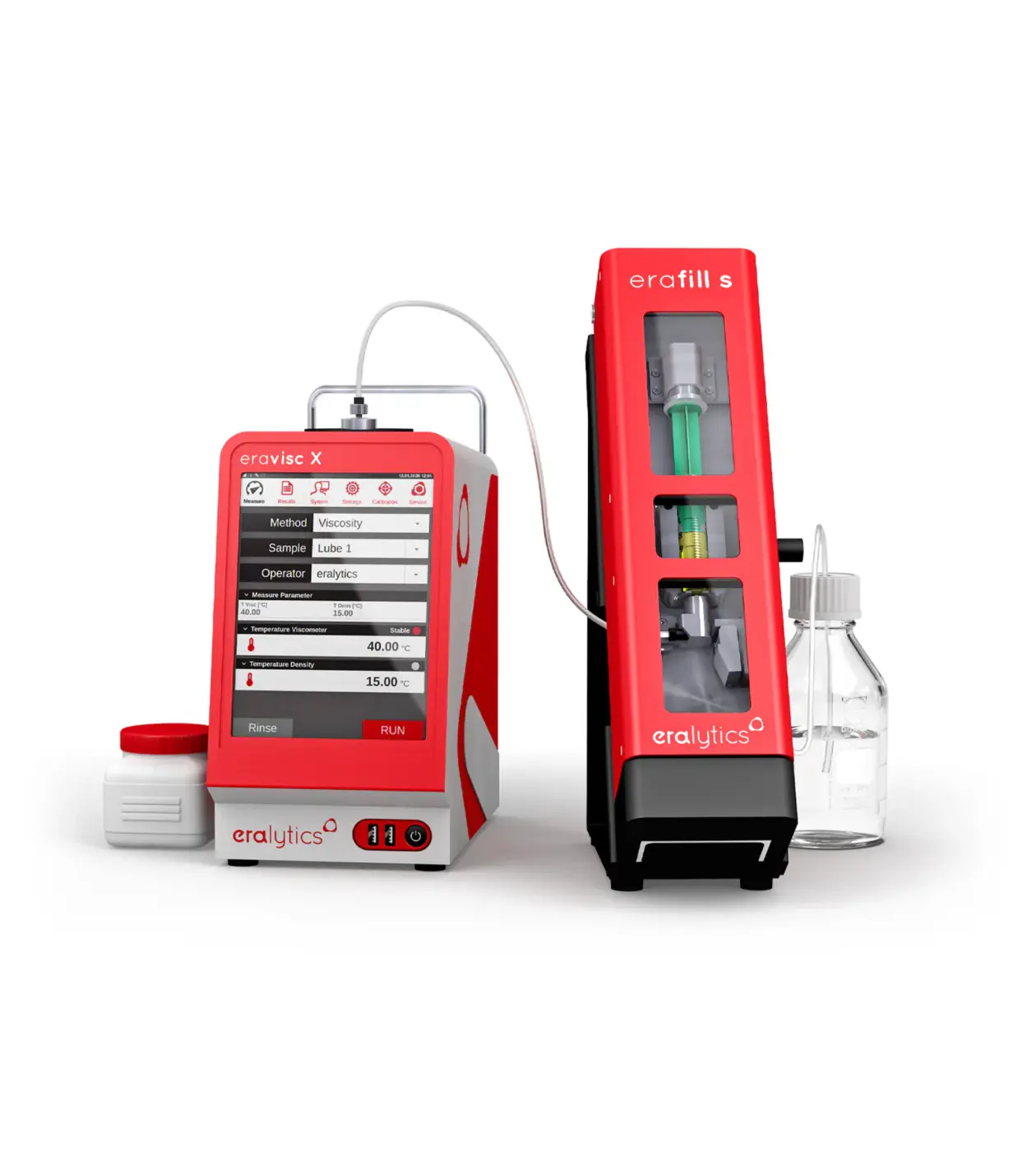 eravisc X mit erafill s – Viskosimeter mit Probenaufgabesystem