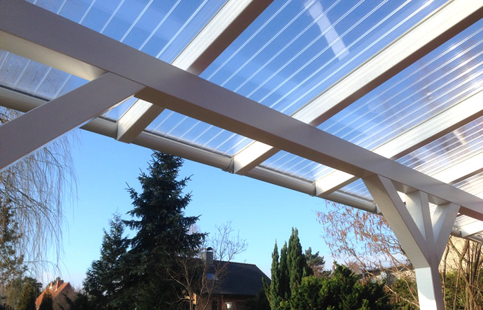Terrassendach mit Stegdoppelplatten