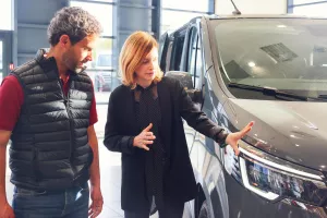 Renault Trucks E-Tech Trafic in the dealer showroom