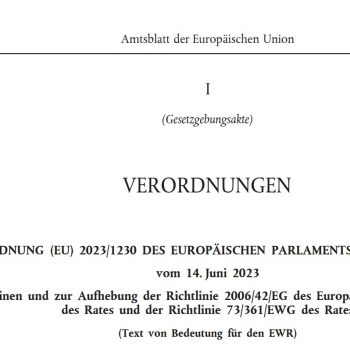 Verordnung (EU) 2023/1230 über Maschinen