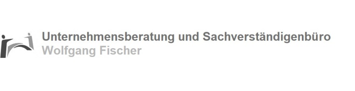 Logo Unternehmensberatung und Sachverständigenbüro Wolfgang Fischer