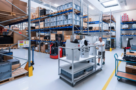 Lagerraum des Produktionswerks