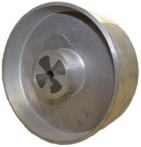 Aluminium-Flachriemenscheibe mit Grauguss-Kern