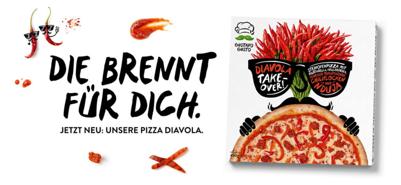 Diavola Tiefkühlpizza