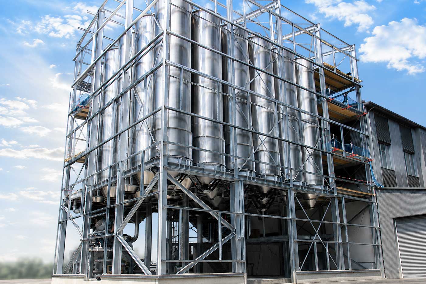Silo and plant construction