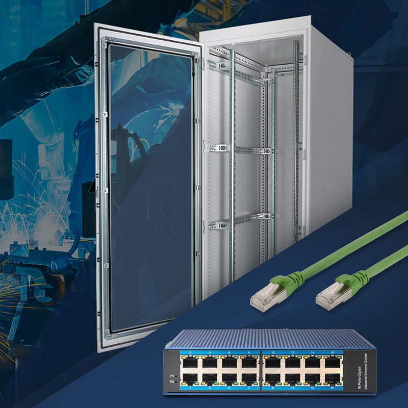 Netzwerkschrank mit Switch