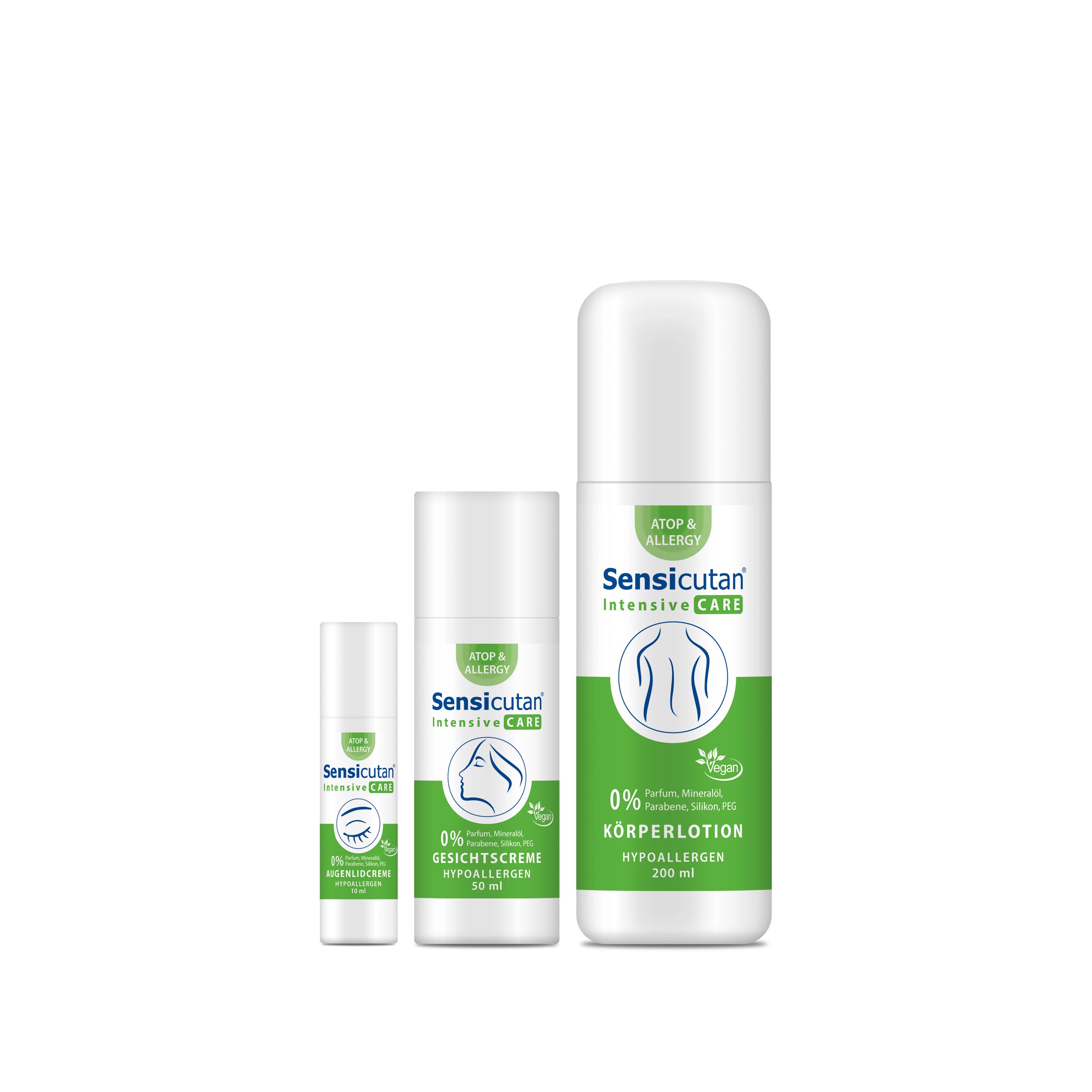 Sensicutan® Intensive CARE set – body lotion, face cream and eyelid cream
