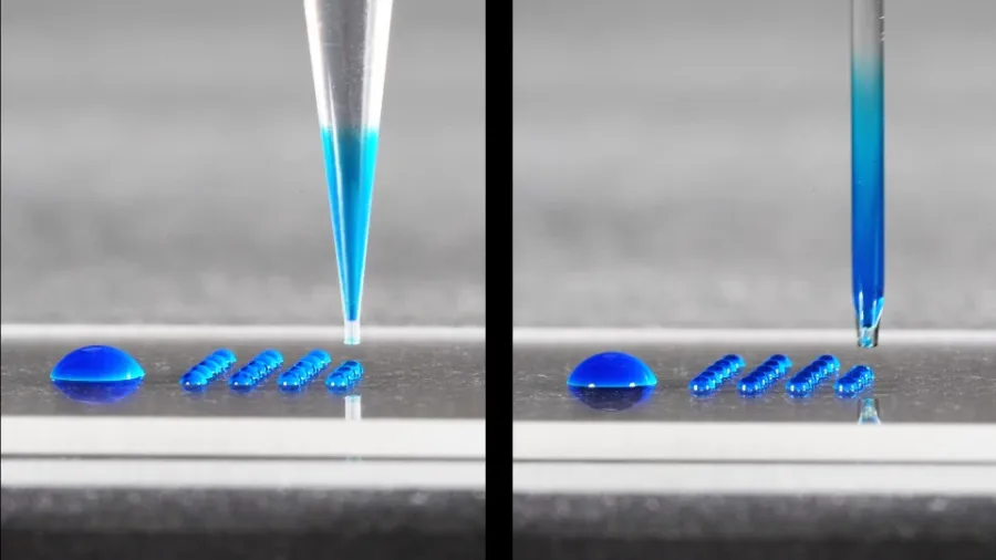 Aspiration und Nano-/Mikroliter-Dispensing mit Kapillaren