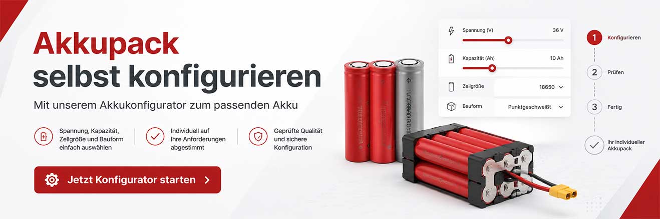 Akkupack selbst konfigurieren mit dem Akkuline Akkukonfigurator