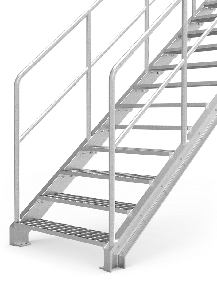 Kundenspezifische maßgeschneiderte gerade Treppe