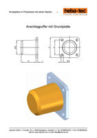 Anschlagpuffer mit Metall-Grundplatte