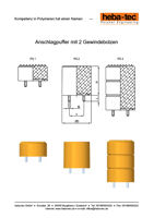 Anschlagpuffer mit zwei Gewindebolzen