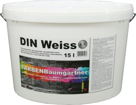 DIN White – House-brand wall paint 15 l