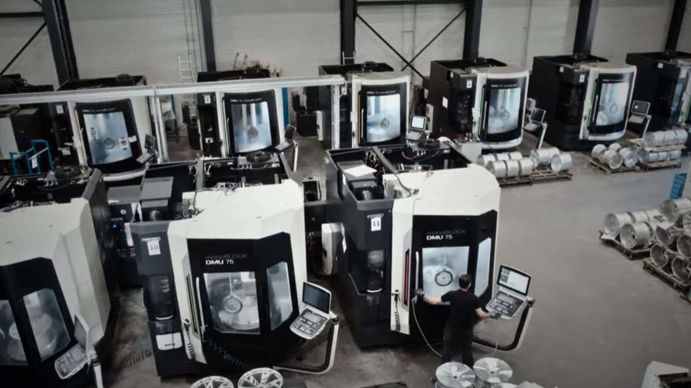 CNC manufacturing of forged wheels in Freudenstadt