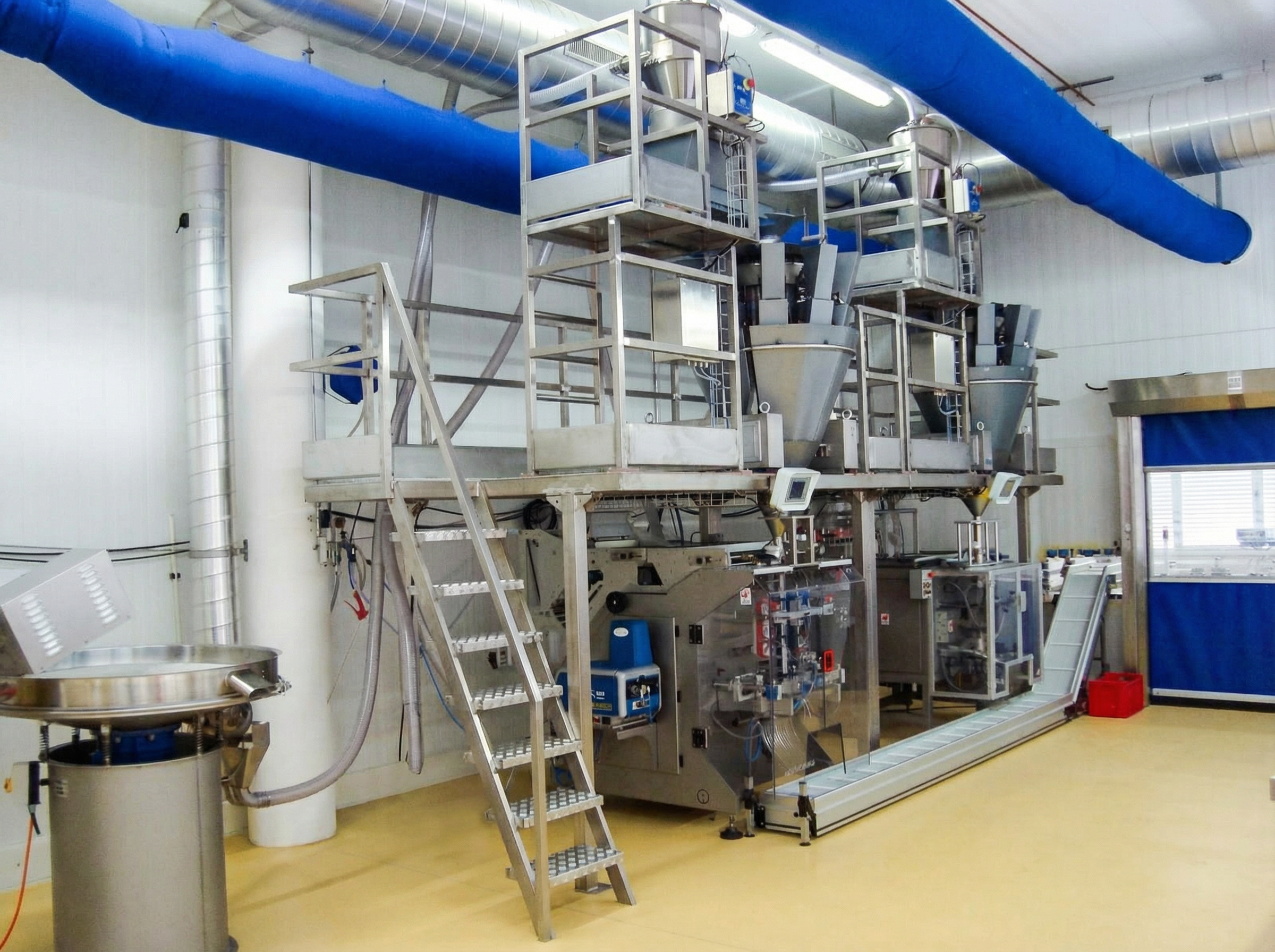 Multi-Dosing-System mit Auger Filler und Multihead-Wäger